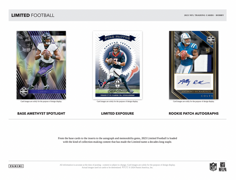 2023 Panini Limited Football NFL Hobby Box