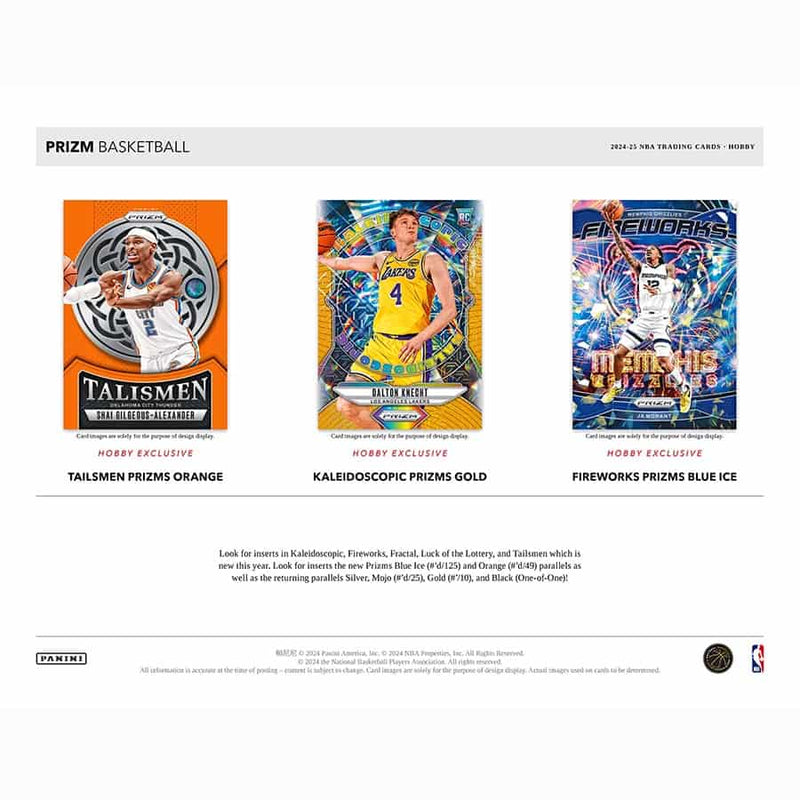 Panini Prizm Basketball 2024-25 Hobby Box